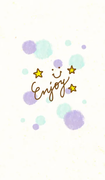 [LINE着せ替え] 水彩水玉2-スマイル2-の画像1