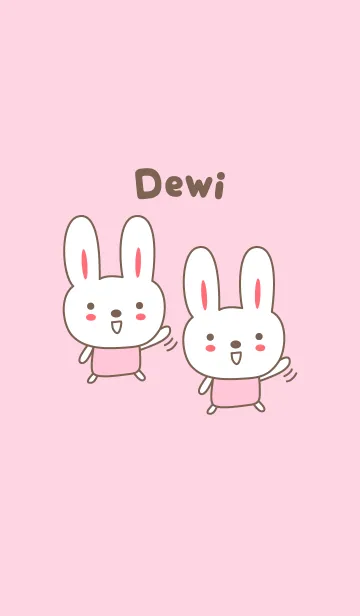 [LINE着せ替え] Cute rabbit theme name, Dewi / デヴィの画像1