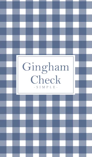 [LINE着せ替え] Gingham Check Navy -MEKYM-の画像1