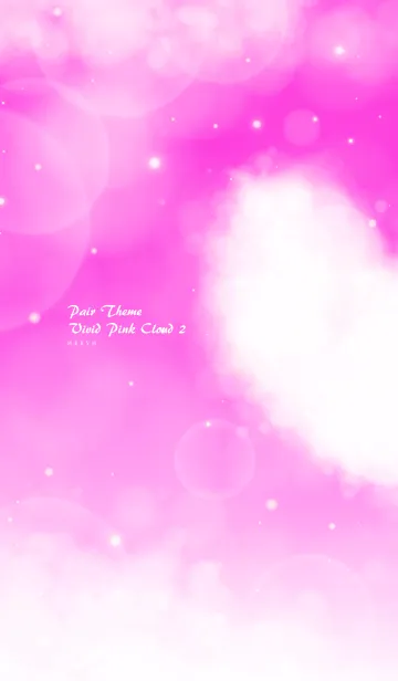 [LINE着せ替え] Pair Theme Vivid Pink Cloud 2の画像1