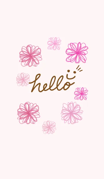 [LINE着せ替え] スマイル-水彩お花23-の画像1