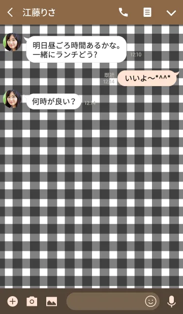 [LINE着せ替え] Gingham Check -MEKYM-の画像3