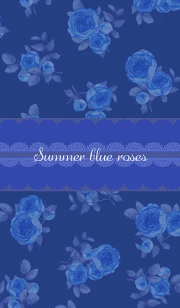 [LINE着せ替え] Summer blue roses -2-の画像1