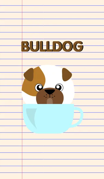 [LINE着せ替え] Simple Cute Bulldog dog Theme V.2 (jp)の画像1