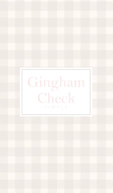 [LINE着せ替え] Gingham Check Natural -MEKYM-の画像1