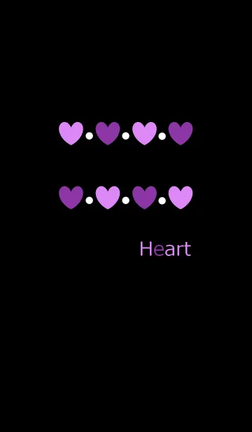 [LINE着せ替え] 紫と薄紫とハートの画像1