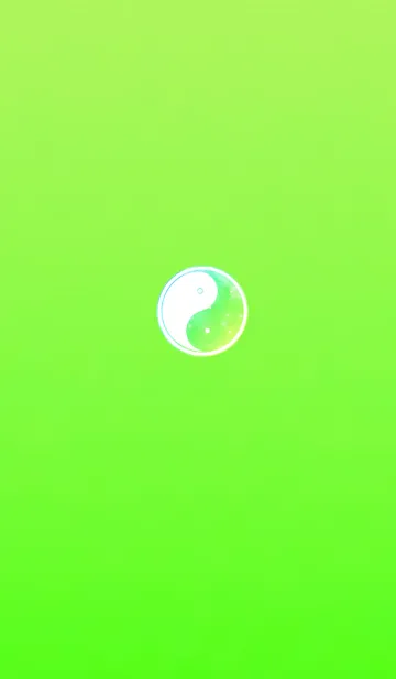 [LINE着せ替え] シンプル幸運陰陽図ライトグリーンの画像1