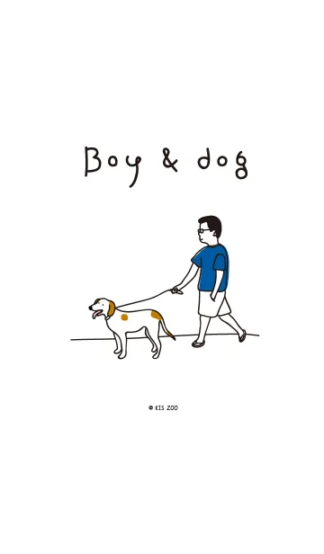 [LINE着せ替え] Boy and dogsの画像1