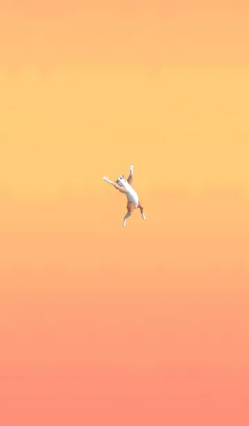 [LINE着せ替え] オレンジ猫が飛ぶ！の画像1