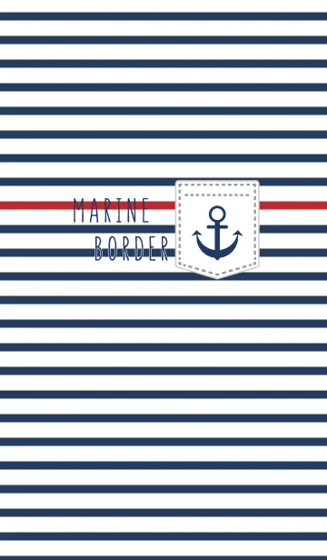 [LINE着せ替え] simple marine borderの画像1