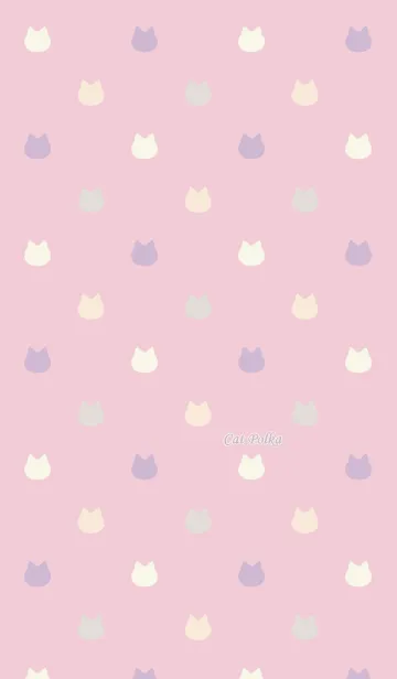 [LINE着せ替え] Cat Polka[Girly]の画像1