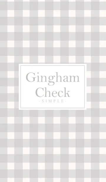 [LINE着せ替え] Gingham Check Natural Beige -MEKYM-の画像1