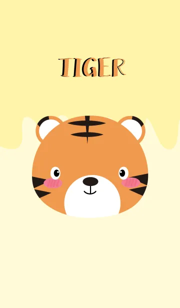 [LINE着せ替え] Simple Pretty Tiger Theme (jp)の画像1