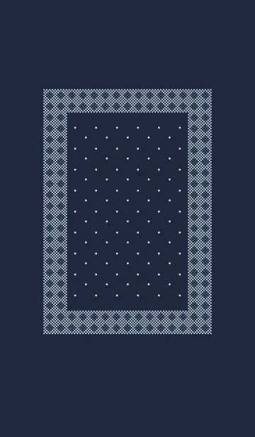 [LINE着せ替え] シンプルな サークル パターン ネイビーの画像1