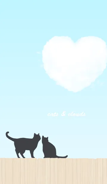 [LINE着せ替え] cats ＆ cloudsの画像1