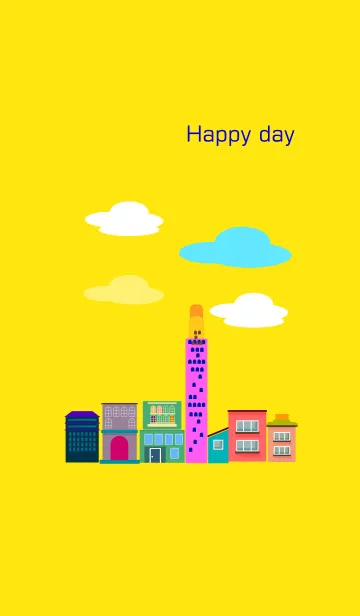 [LINE着せ替え] Happy happy everyday yellowの画像1