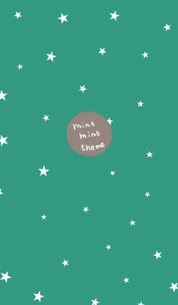 [LINE着せ替え] ホワイト×ミント。星。の画像1