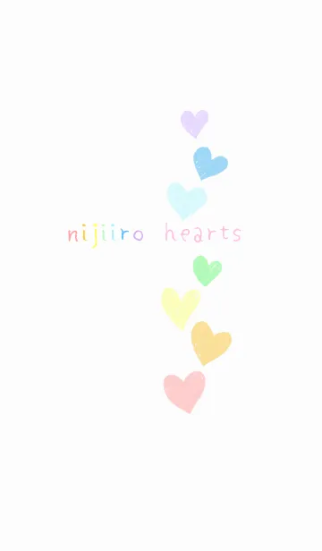 [LINE着せ替え] 虹色heartsの画像1