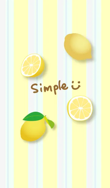 [LINE着せ替え] スマイル-レモン柄25-の画像1