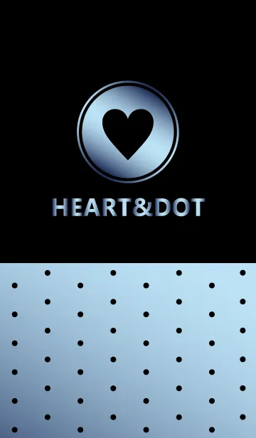 [LINE着せ替え] HEART＆DOT -METAL BLUE-の画像1