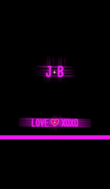 [LINE着せ替え] Love xoxo♥ イニシャル 『J•B』の画像1