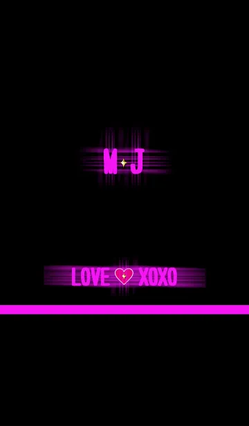[LINE着せ替え] Love xoxo♥ イニシャル 『M•J』の画像1