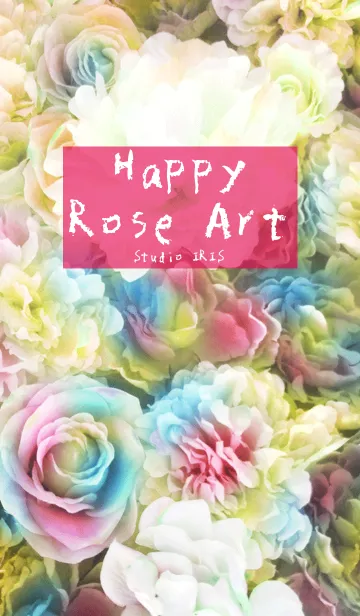 [LINE着せ替え] Happy Rose Art 幸運のレインボーローズの画像1