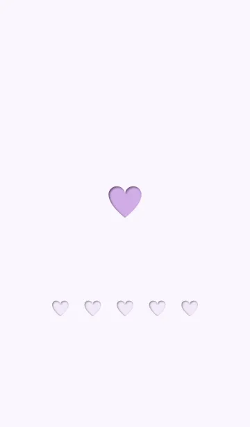 [LINE着せ替え] 大人可愛いハート - 紫色 -の画像1