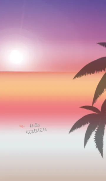 [LINE着せ替え] サンセットビーチ - Hello SUMMERの画像1