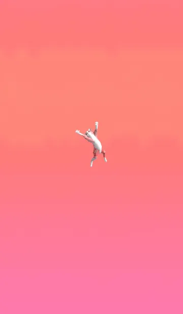 [LINE着せ替え] レッド猫が飛ぶ！の画像1