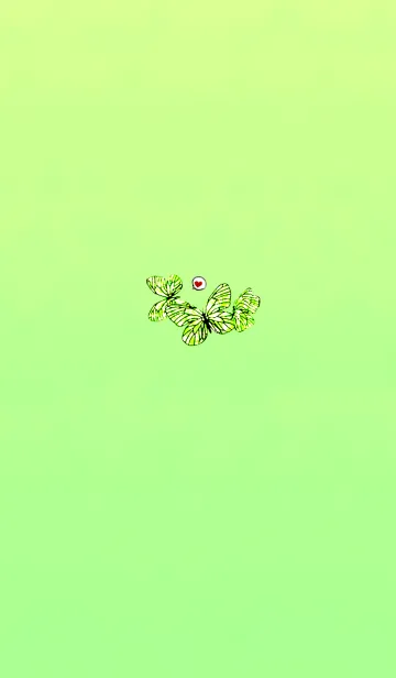 [LINE着せ替え] 恋愛運のライトグリーンクリスタル蝶の画像1