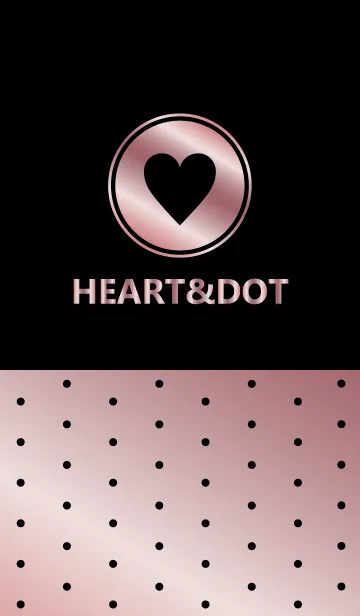 [LINE着せ替え] HEART＆DOT -METAL PINK-の画像1