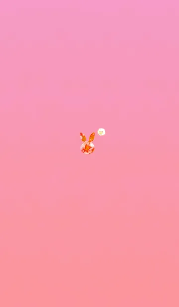 [LINE着せ替え] 恋愛運のプチうさぎオレンジの画像1