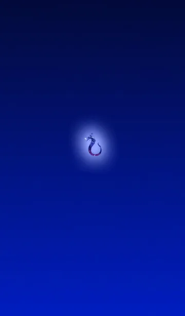 [LINE着せ替え] 濃いブルーの龍シルエットの画像1