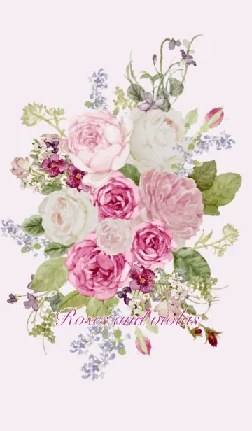 [LINE着せ替え] Roses and violasの画像1