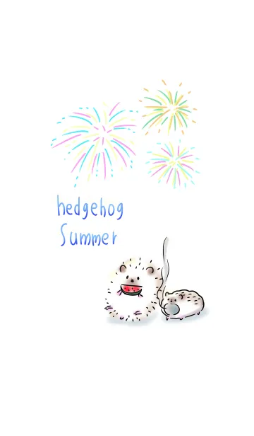 [LINE着せ替え] シンプル はりねずみ 夏の画像1