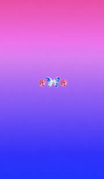 [LINE着せ替え] 幸運の宝石蝶ブルーの画像1