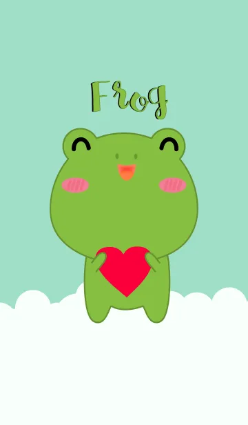 [LINE着せ替え] Simple Love Frog Theme (jp)の画像1