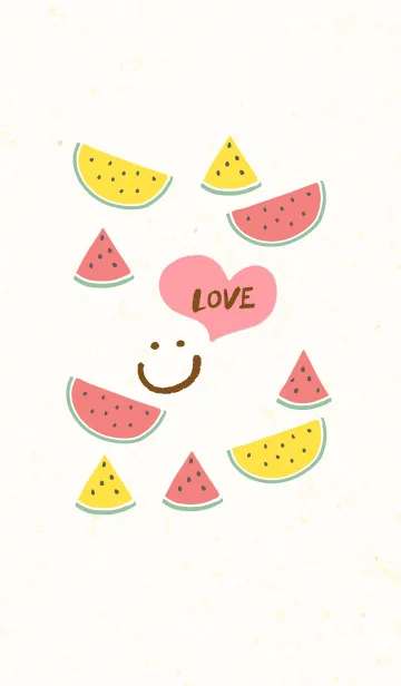 [LINE着せ替え] 夏 スイカ-スマイル6-の画像1