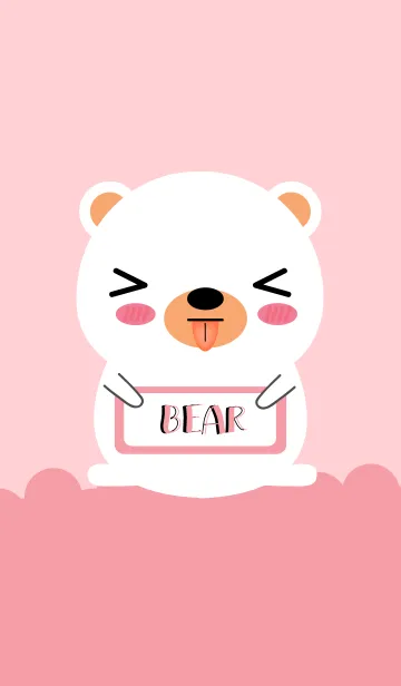 Simple Love White Bear Theme Vr.2 (jp)の着せ替えメイン画像