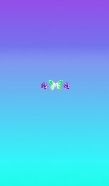 [LINE着せ替え] 幸運の宝石蝶ブルーグリーンの画像1