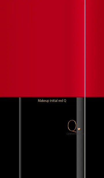 [LINE着せ替え] メークアップ イニシャル レッド Qの画像1