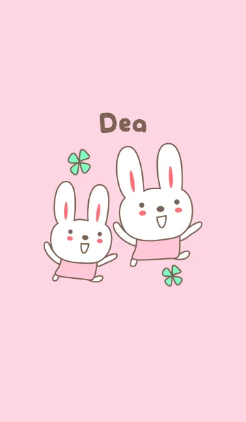 [LINE着せ替え] Cute rabbit theme name, Deaの画像1