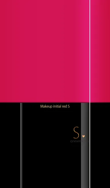 [LINE着せ替え] メークアップ イニシャル レッド Sの画像1