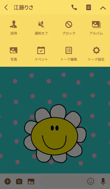 [LINE着せ替え] ホワイト フラワーニコの画像4