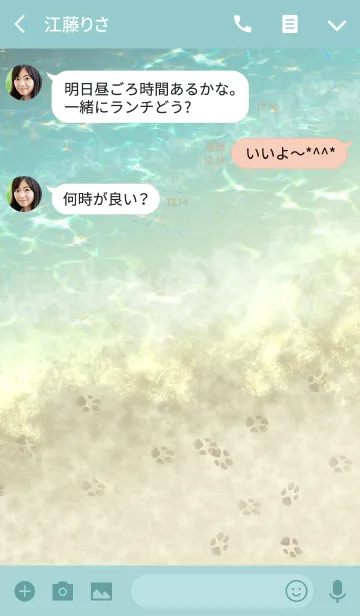 [LINE着せ替え] Sea-ba！ 海と柴犬の夏の画像3
