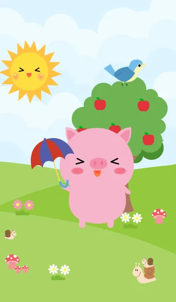 [LINE着せ替え] Love Little Pig Theme (jp)の画像1