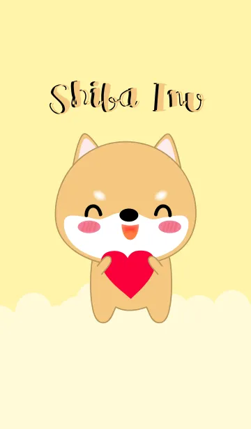 [LINE着せ替え] Simple Love Cute Shiba Inu Theme (jp)の画像1