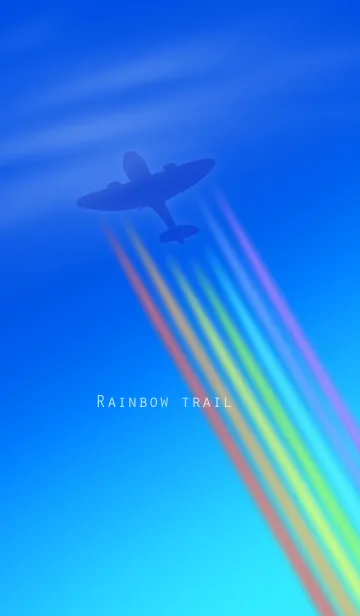 [LINE着せ替え] レインボー・トレイル（虹色の飛行機雲）の画像1
