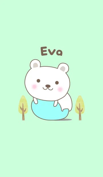 [LINE着せ替え] Cute bear theme for Evaの画像1